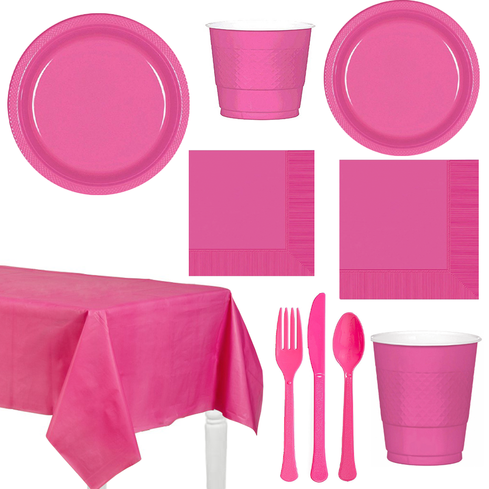 Party Centre Bright Pink Party Kit For 20 People Kits - Party Centre