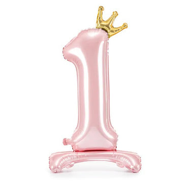 Light Pink Standing Foil Balloon Number, 84cm