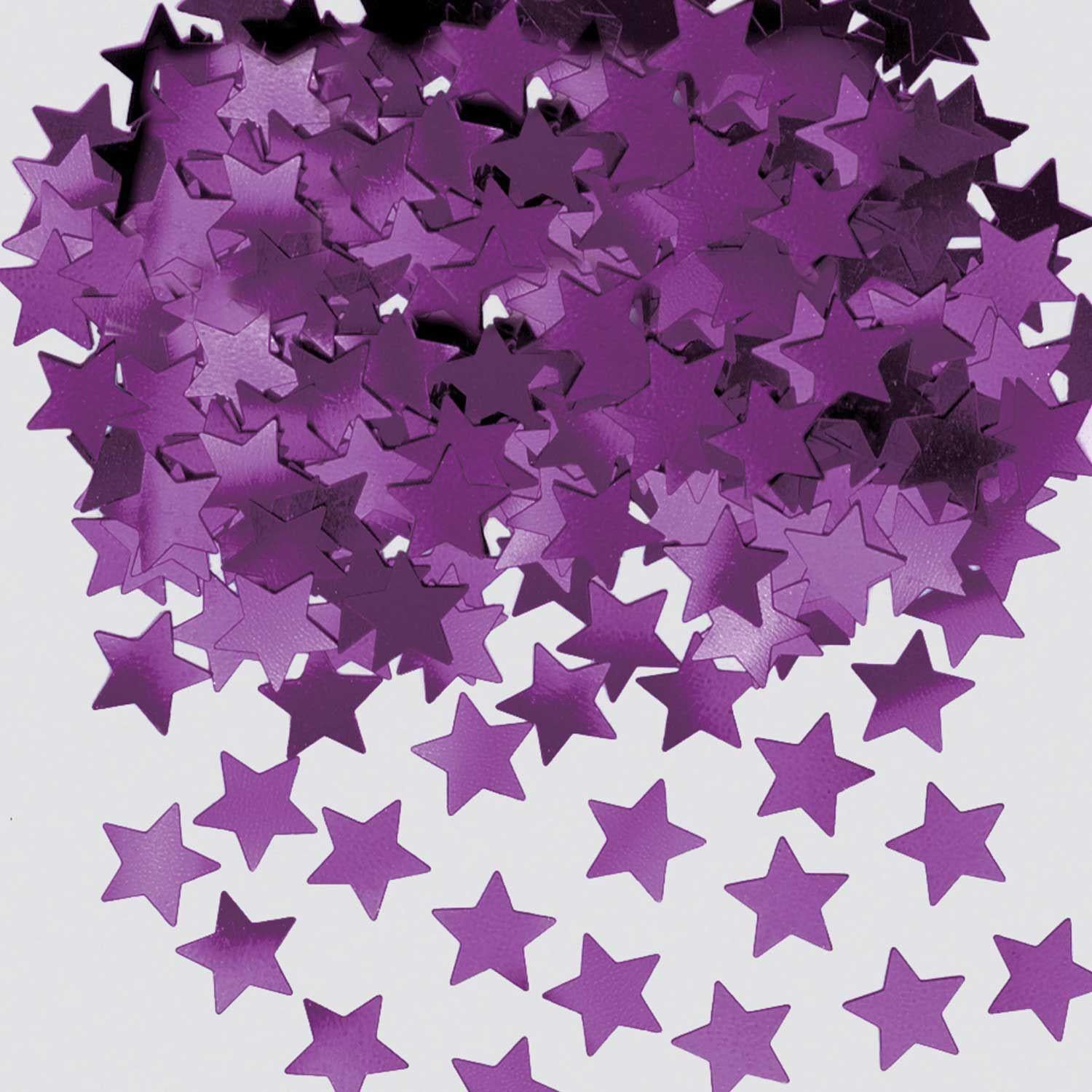 Purple Stardust Metallic Confetti 14g Decorations - Party Centre