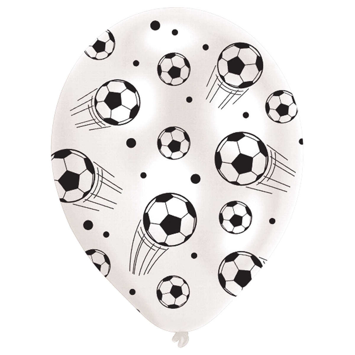All Around Printed Football Latex Balloons 11in, 6pcs Balloons & Streamers - Party Centre