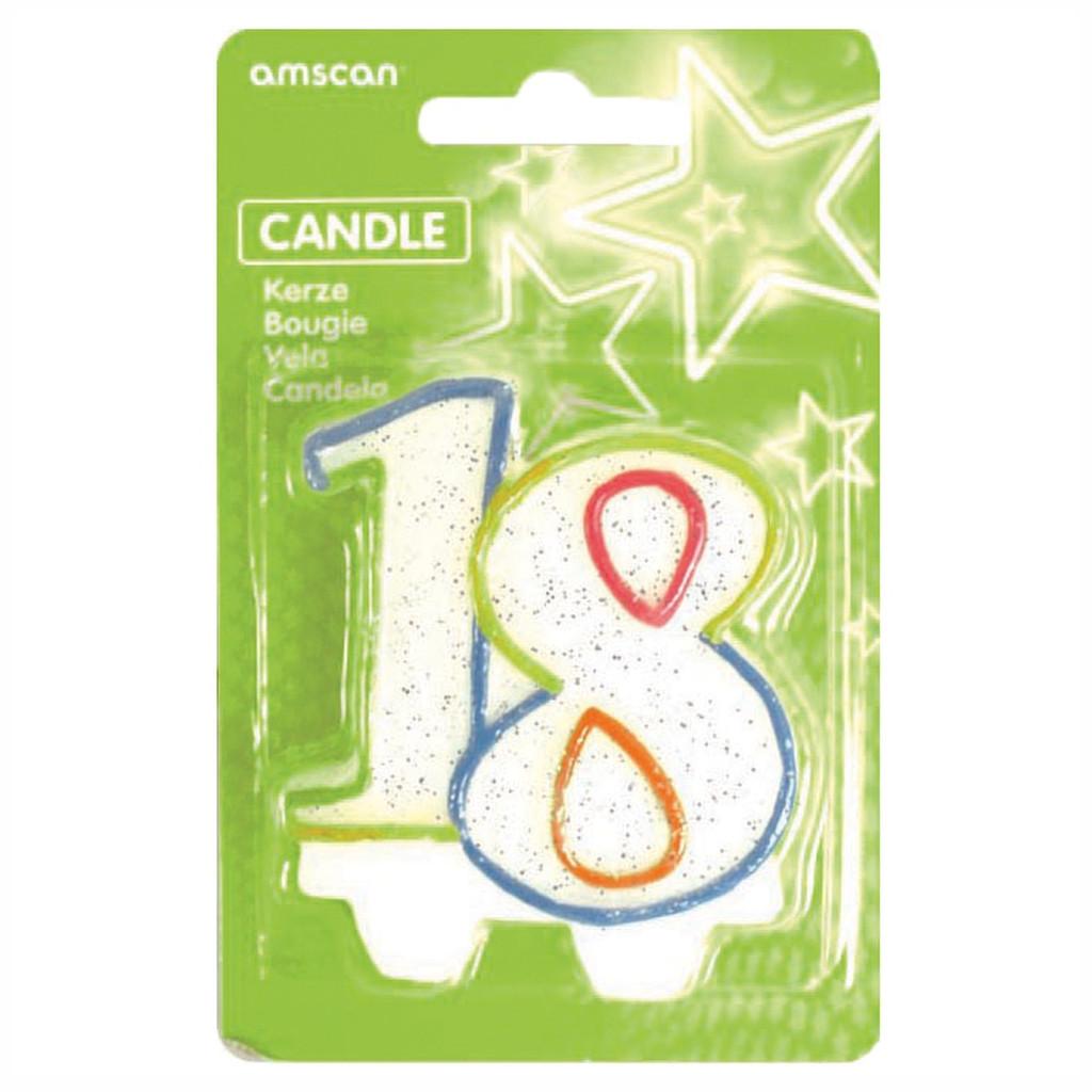 18 Milestone Number Candle Party Accessories - Party Centre