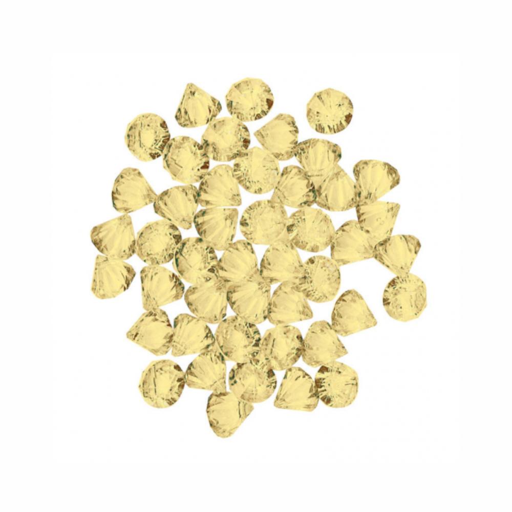 Yellow Sunshine Gems Acrylic Diamonds Confetti Decorations - Party Centre