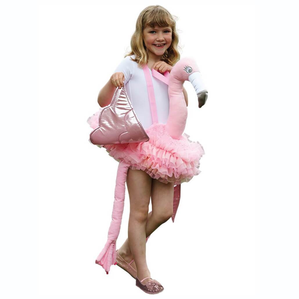 Child Ride On Flamingo Costume Costumes & Apparel - Party Centre