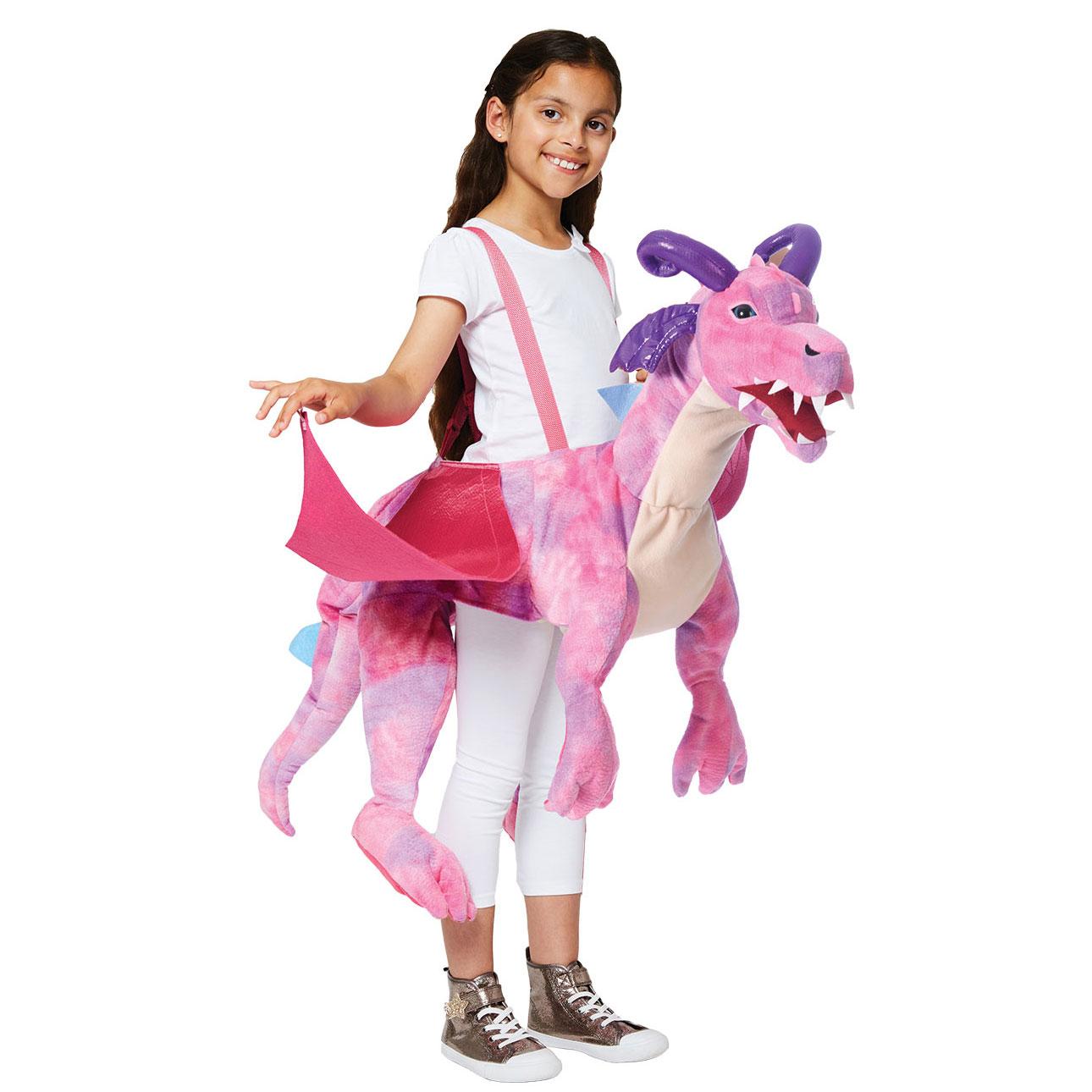 Child Ride On Pink Dragon Costume Costumes & Apparel - Party Centre