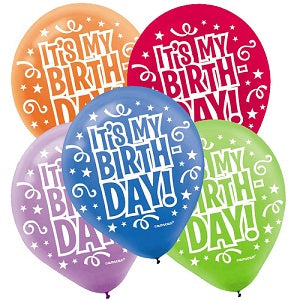 It's My Birthday Printed Latex Balloon Balloons & Streamers - Party Centre