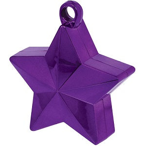 Purple Star Balloon Weight 6oz Balloons & Streamers - Party Centre