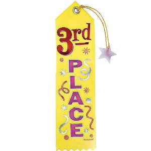 3rd Place Recognition Ribbon Party Accessories - Party Centre