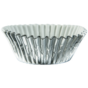 Silver Cupcake Cases 50mm, 24pcs Party Accessories - Party Centre