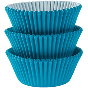 Caribbean Blue Cupcake Cases 50mm, 75pcs Party Accessories - Party Centre