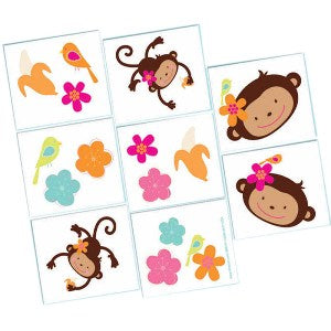 Monkey Love Tattoo Favors 8 Sheets Party Favors - Party Centre