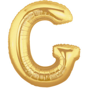 Letter G Gold Foil Balloon 100cm Balloons & Streamers - Party Centre