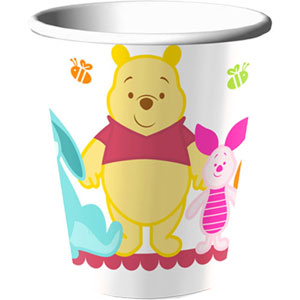 Baby Pooh Cups 9oz, 8pcs Printed Tableware - Party Centre