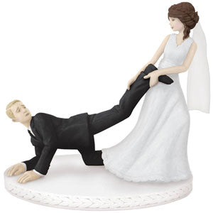 Leg Puller Bride & Groom Cake Topper Party Accessories - Party Centre