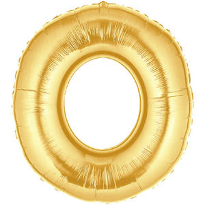 Letter O Gold Foil Balloon 100cm Balloons & Streamers - Party Centre