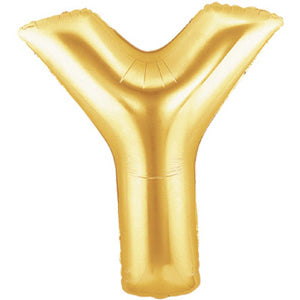 Letter Y Gold Foil Balloon 100cm Balloons & Streamers - Party Centre