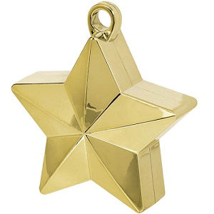 Gold Star Balloon Weight 6oz Balloons & Streamers - Party Centre