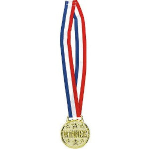 Winner Jumbo Award Medal Necklace Party Accessories - Party Centre
