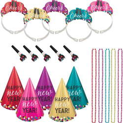 New Years Eve Colorful Confetti Party Kits For 10 People