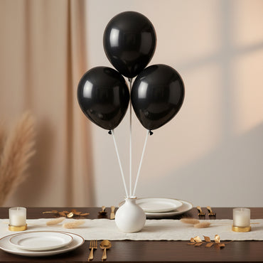 Black Fashion Latex Balloons 5in, 100pcs
