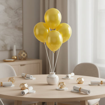Metallic Yellow Sunshine Latex Balloons 5in, 100pcs