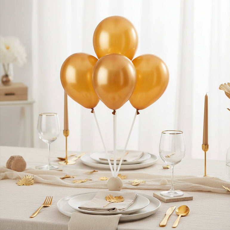 Metallic Gold Latex Balloons 5in, 100pcs