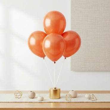 Metallic Tangerine Latex Balloons 5in, 100pcs