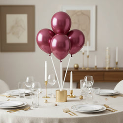 Metallic Burgundy Latex Balloons 5in, 100pcs