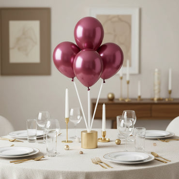 Metallic Burgundy Latex Balloons 5in, 100pcs