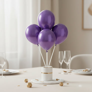 Metallic Purple Latex Balloons 5in, 100pcs