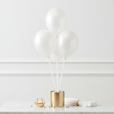 Frosty White Pearl Latex Balloons 5in, 100pcs