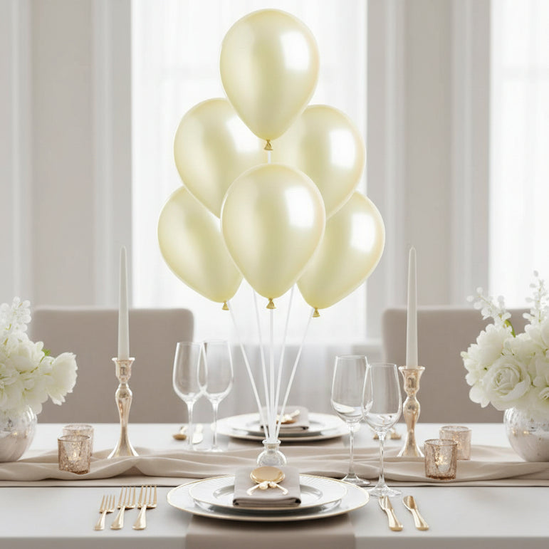Light Yellow Pearl Latex Balloons 5in, 100pcs