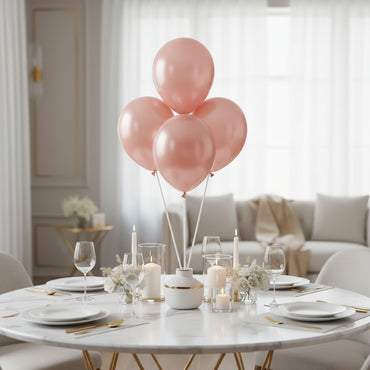 Rose Gold Pearl Latex Balloons 5in, 100pcs