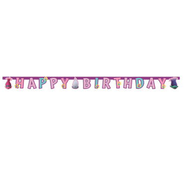 Trolls Happy Birthday Paper Banner 1.9m