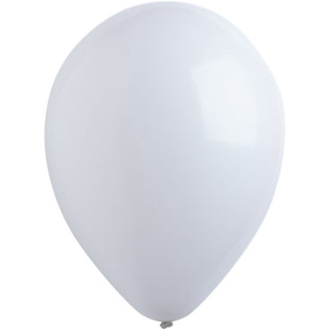 Frosty White Standard Latex Balloons 11in, 50pcs