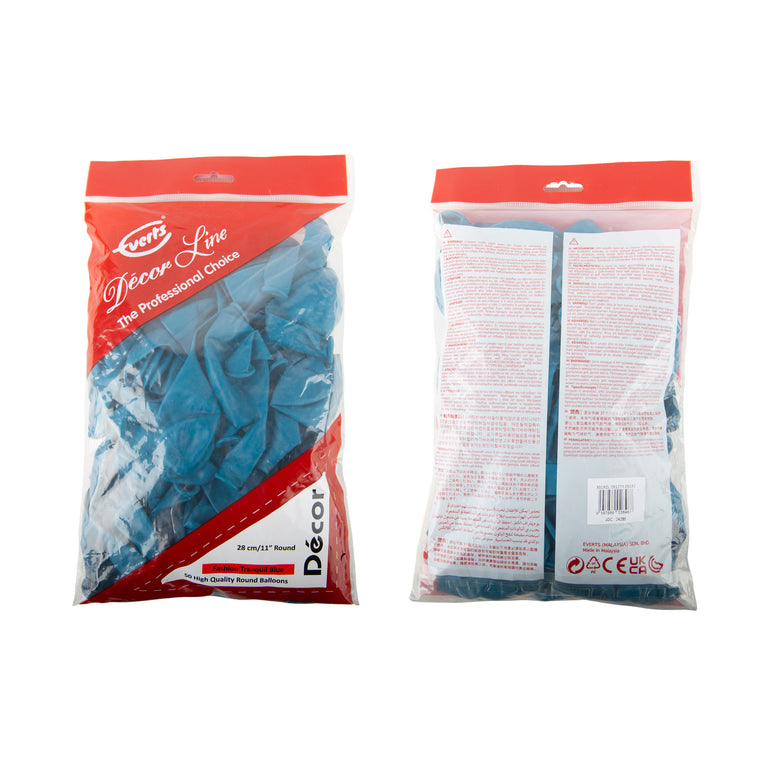 Tranquil Blue Fashion Latex Balloon 11in 50pcs