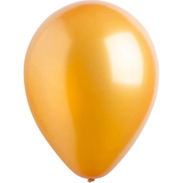 Gold Metallic Latex Balloons 11in, 50pcs