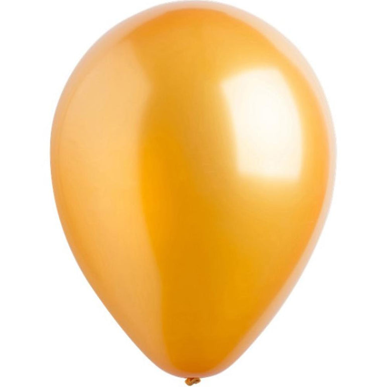 Gold Metallic Latex Balloons 11in, 50pcs
