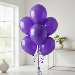 Purple Metallic Latex Balloons 11in, 50pcs