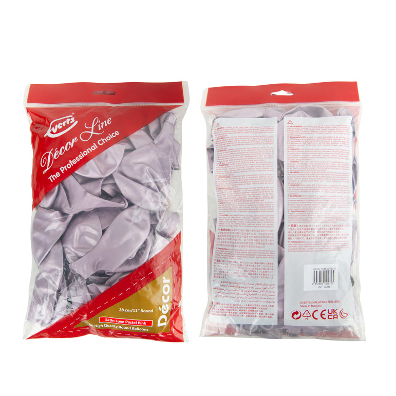 Pastel Pink Satine Luxe Latex Balloon 11in 50pcs