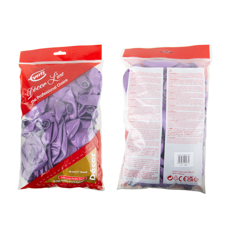 Purple Royal Satin Luxe Latex Balloon 11in 50pcs