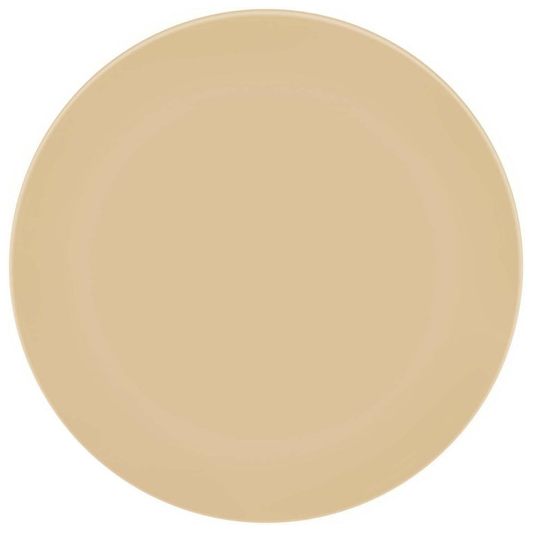 Beige Reusable Party Plastic Plates 9in 2pcs