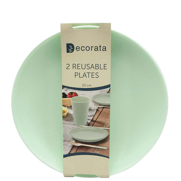 Mint Pastel Reusable Party Plastic Plates 7in 2pcs