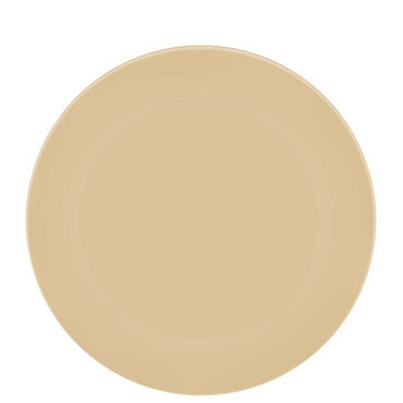 Beige Reusable Party Plastic Plates 7in 2pcs