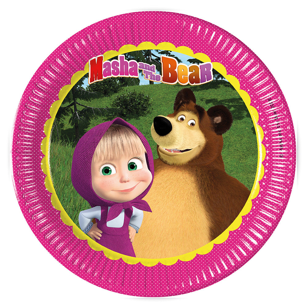 Masha And the Bear Paper Plates 8pcs 9in