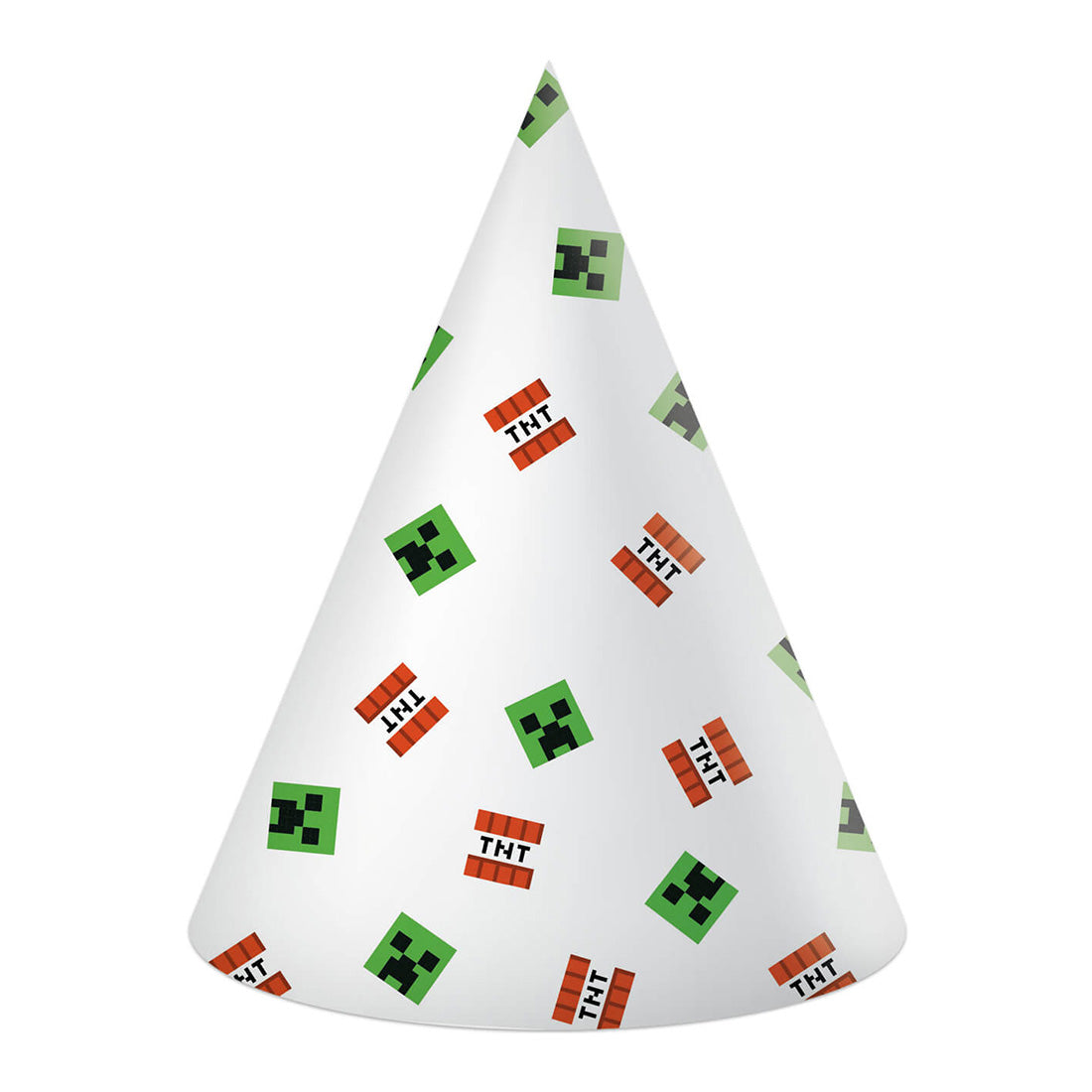 Minecraft Birthday Paper Cone Hats 6pcs