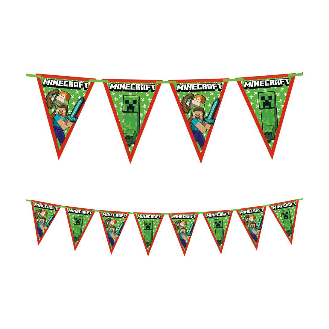 Minecraft Triangle Paper Pennant Banner Decoration