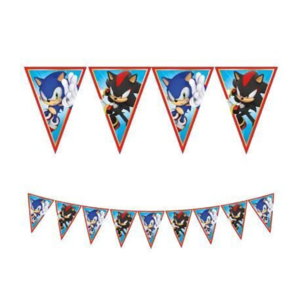 Sonic Next Generation Triangle Flag Paper Banner