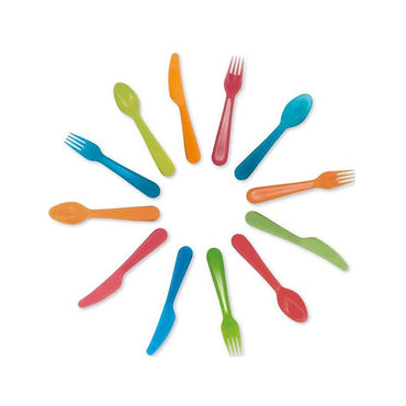Mix Colours Reusable Cutlery Set (4Spoons 4Forks 4Knives) In Paper Box