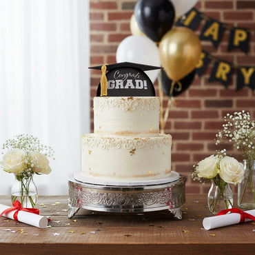 Congrats Grad Mortarboard Plastic Cake Topper