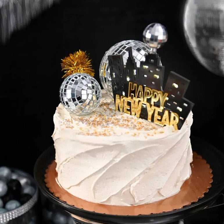 Light Up New Year’s Eve Skyline Cake Topper 5in x 6in